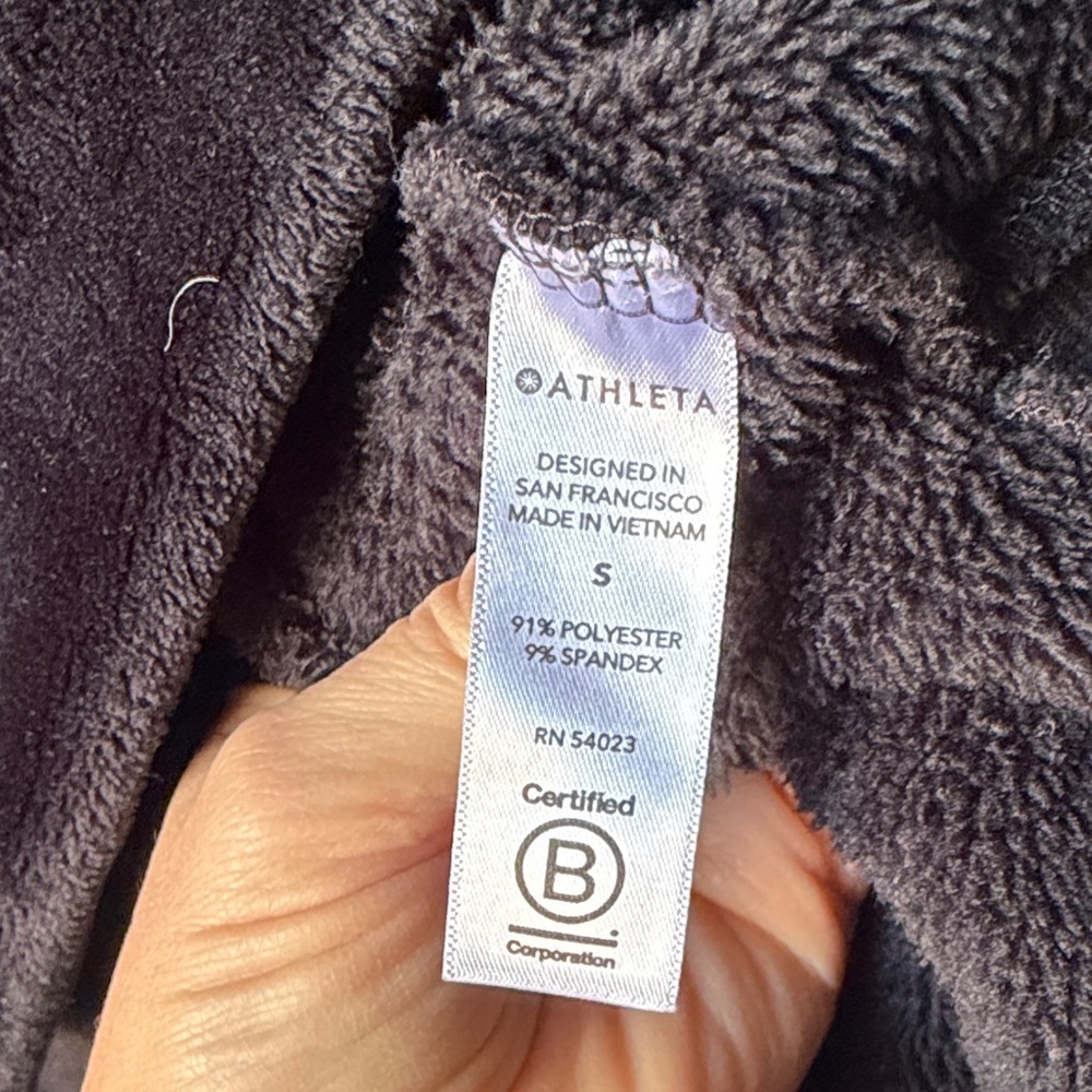 🖤ATHLETA BLACK FUNNEL NECK DOUBLE COZY KARMA SWEATSHIRT TOP - Picture 5 of 5